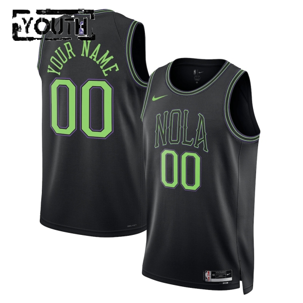New Orleans Pelicans Trikot Benutzerdefinierte Nike 2025-26 City Edition Schwarz Swingman - Kinder New Orleans Pelicans Trikot Benutzerdefinierte Nike 2025-26 City Edition Schwarz Swingman - Kinder